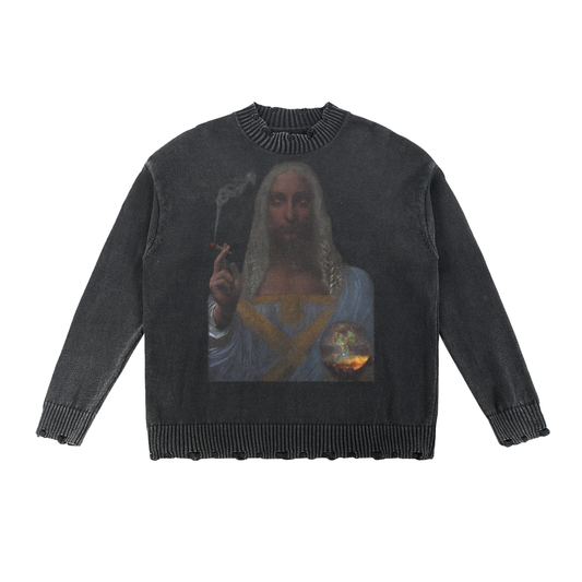 CONTROLLED SUBSTANCE SALVATOR MUNDI Washed Sweater
